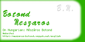 botond meszaros business card