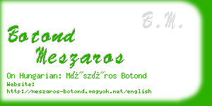 botond meszaros business card